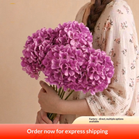 Bouquet d'hortensias artificiels rose poudré style INS, décoration florale pour arrière-plan de scène de mariage et allée centrale