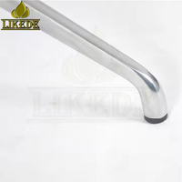 Base de chaise pivotante 4 étoiles en aluminium robuste de 670 mm, réglable en hauteur, polie, pour pieds de canapé, salon, bureau, extérieur, hôpital