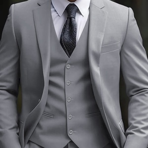Trajes de Negocios para Hombre BMT 04-3 al por Mayor, 3 Piezas, Corte Regular, Cuello de Solapa, Trajes de Gala Sólidos para Bodas y Padrinos - Product Image 5