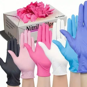 100PCS Professional Disposable Neoprene Gel Gloves UV Double <b>Latex</b> Free Cleaning Kitchen Cooking Tattoo Beauty Esthetician - Product Image 1