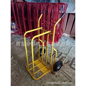 Chariot à bois en acier, chariot à outils manuel à 2 roues, jaune, revêtement poudré, durable, pour outils - Product Image 4