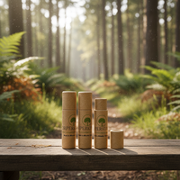 Tubes de baume à lèvres recyclés emballage de cylindre de déodorant boîte ronde de baume à lèvres écologique cosmétiques tube de carton de papier doublé de cire