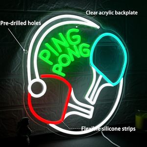 Ping Pong Letreros Neon LED dimmable USB powered ambient <b>light</b> store <b>window</b> decoration <b>light</b> street indicator <b>light</b> Customized - Product Image 1