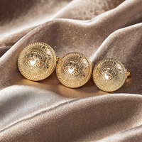 Boutons en métal de luxe léger et élégant pour hommes et femmes, en alliage de zinc, placage de tige, écologiques, logo gravé personnalisé
