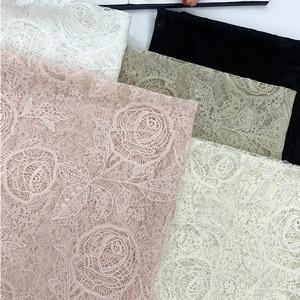 3D Lớn Hoa Mô Hình Ưa Thích <span class=keywords><strong>Sequins</strong></span> Laser Thêu 100% Polyester Ren Vải Cho Phụ Nữ Của Váy Cưới - Product Image 4