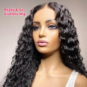 Wholesale Hair Vendor Peruvian Raw Virgin Frontal Hair 13x6 Hd Full Lace Front Deep Kinky Curly Human Hair Glueless Wigs