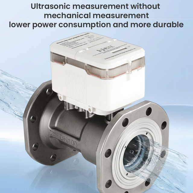 DN100 R160 Integrated Flange Connection Ultrasonic 304 Stainless Steel, 4G Communication Smart Water Meter