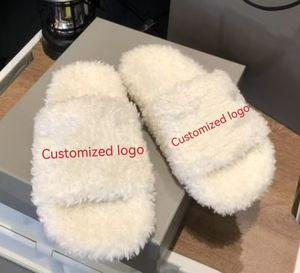 Pantuflas Bordadas de Diseñador <span class=keywords><strong>para</strong></span> <span class=keywords><strong>Mujer</strong></span> Diapositivas de Piel <span class=keywords><strong>Balenciaga</strong></span> Zapatos de Casa Cálidos de Invierno <span class=keywords><strong>para</strong></span> Interiores - Product Image 3