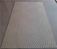 Tapis jacquard uni en microfibre douce texturée pour salon, chambre à coucher, maison moderne