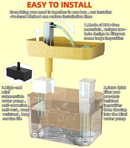 Fontanella per Animali Domestici, Distributore d'Acqua Silenzioso a Flusso Continuo per Gatti e Cani, Grande Capacità, Abbeveratoio Automatico in Plastica - Product Image 4