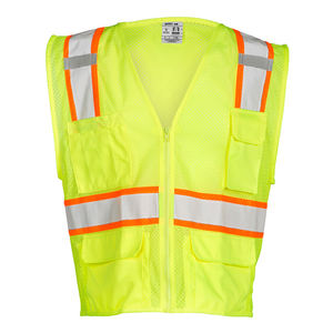CONMR Factory Premium Work Wear Hivis Jaune Orange Gilets avec bande réfléchissante Utilisation de jour ou de nuit disponible - Product Image 1