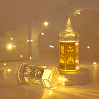 Lanterne LED en plastique à lumière chaude pour le Ramadan, décoration Eid Mubarak, vente en gros pour les temples et palais religieux du Moyen-Orient