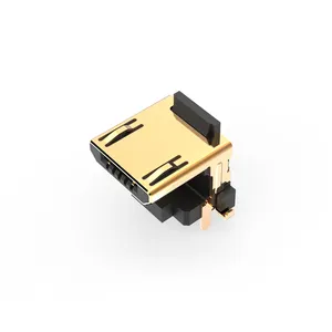 De 90 grados Conector Micro USB 5 Pin Micro USB plano adaptador de conectores para PCB USB 2,0 Cable de carga de teléfono Android