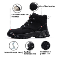 Botas de Trabajo Antideslizantes de Caña Alta para Hombre GUYISA, Calzado de Seguridad de Protección Laboral de Verano, Antiaplastamiento y Antipinchazos