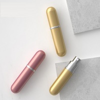 Flacon de parfum miniature portable de 5 ml en verre avec bouchon à vis plat, sérigraphié, avec diffuseur à roseaux
