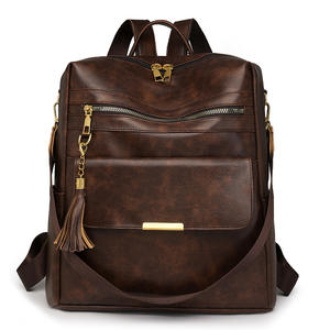 Sac à dos transfrontalier rétro pour femmes haut de gamme nouveau Style européen américain polyvalent grande capacité conception de gland en gros - Product Image 3