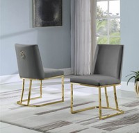 Chaise pivotante de style moderne, pieds en acier inoxydable doré, mobilier de salle à manger, chaise latérale pour maison hôtel