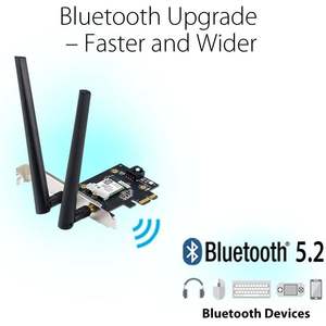 Adaptador Wifi 6 Pce Ax1800 al por Mayor, 1800Mbps, Bluetooth 5.2, para PC de Escritorio, con 2 Antenas Externas, Negro - Product Image 2