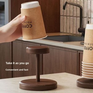 MUYAN - Dispensador <span class=keywords><strong>de</strong></span> Vasos <span class=keywords><strong>de</strong></span> Madera Maciza, Soporte para Vasos Desechables, para Cafetería, Hotel, Restaurante, Compra al por Mayor - Product Image 4