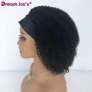 Bandeau perruque Afro crépus bouclés vendeur en gros porter et aller brésilien bouclés Semi 100 perruque de cheveux humains en gros pour la femme noire - Product Image 3