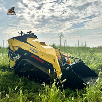 V1000 Tracked Skid Steer Bersertifikasi CE & Laris Manis, Pengiriman Cepat dengan Bucket 4-in-1 untuk Pekerjaan Peternakan dan Konstruksi, Tersedia di Gudang