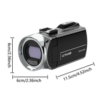 Kamera Video Digital Profesional Vlogging 4K 30FPS 48MP Foto 18X Zoom Layar IPS 3.0" Sensor CMOS Mendukung Eksternal