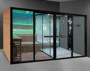 Astralia-cabina de sauna de vapor húmedo, baño con ducha para 6 8 10 personas