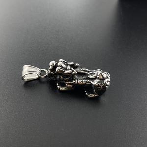 Personalized Retro Pixiu Pendant Trendy Men's and Women's Necklace with Stainless Steel <b>Chain</b> Fortune Seeking Treasure Jewelry - Product Image 5