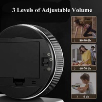 Temporizador de Productividad Digital Visual LED con Dial Giratorio Magnético, 3 Niveles de Volumen, Forma Redonda para Fitness, Repostería y Estudio