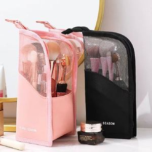 Wholesale <b>Custom</b> Logo Polyester Cosmetic Bag Makeup Brush Organizer Multi-Pocket Travel Toiletry Eyebrow Pencil <b>Lipstick</b> - Product Image 4