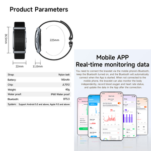 Đồng hồ thể dục không màn hình bán buôn ODM, thiết bị theo dõi thể dục chống nước IP68, đo nhịp tim, oxy máu, giấc ngủ, hỗ trợ sạc nhanh Dual PD - Product Image 6