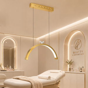 Lampe LED de <span class=keywords><strong>plafond</strong></span> demi-lune FOSOTO avec pince pour téléphone, idéale pour la photographie de cils, anneau lumineux LED pour salon de beauté - Product Image 1