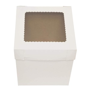Cake Full Window Customizable Wholesale White Bakery Paper Cake Dessert Box With Window