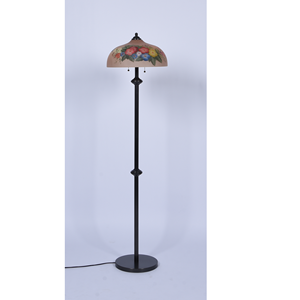 Lampe de sol moderne en métal et verre avec abat-jour jaune, éclairage intérieur blanc chaud 3500K pour usage résidentiel - Product Image 3