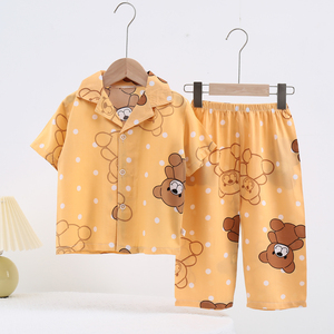 Simpatici pigiami e magliette stampati con motivo <span class=keywords><strong>animale</strong></span> in puro cotone vestiti estivi per neonati e bambine - Product Image 6