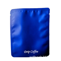 500 pièces pochette plate personnalisée grain de café alimentaire trois joints latéraux feuille d'aluminium mat café emballage alimentaire sacs en Mylar imprimé personnalisé