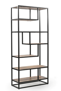 Nouvelle étagère à livres en fer/WD, étagère ouverte noire, en tuyau métallique naturel ou en bois de manguier Aara, collection de meubles à prix de gros - Product Image 4