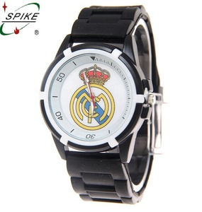 シリコンバンドステンレススチールバックケース付きサッカークラブ時計の多くの種類 - Product Image 6