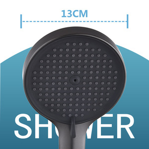 Cabezal de Ducha Portátil Redondo en Gris Metálico Electrochapado con Rociador de Lluvia y Masaje, Set de Ducha Portátil para Baño - Product Image 4