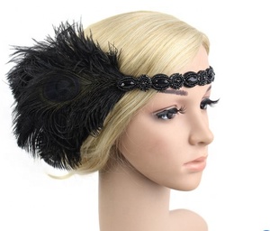 En gros <span class=keywords><strong>Pas</strong></span> <span class=keywords><strong>Cher</strong></span> plume <span class=keywords><strong>coiffe</strong></span> mignon coiffure - Product Image 2