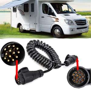 Cáp chuyển đổi điện châu Âu 2m, 13 chân, đầu nối xoắn ốc cho xe tải/rơ moóc, kèm đầu nối nhựa - Product Image 3