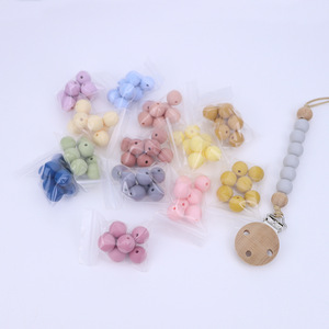 Cuentas de silicona de 12mm, coloridas, redondas, de calidad alimentaria, accesorios para cadena de clip para chupete de bebé, sin BPA, para 0-12 meses - Product Image 3
