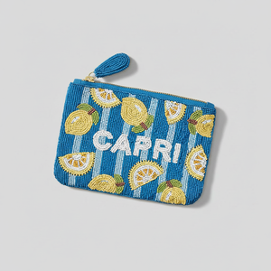 Bolso de mano bordado con cuentas de semillas - Product Image 1