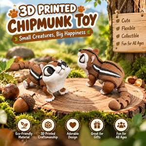 Figura de Ardilla Flexible Impresa en 3D de Vashine, Diseño de Ardilla Rayada, Juguete de Animal Adorable, Decoración de Escritorio, Regalo Coleccionable - Product Image 1