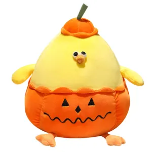 Halloween Kürbis Küken Plüschtiere Gefüllte Gelbe Hühnerfarm Tier puppen Spaß Cosplay Party Küken Weiche Kissen Home Decoration