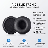 Coussinets d'oreille de remplacement compatibles avec les écouteurs sans fil/câblés Jabra Revo en cuir protéiné