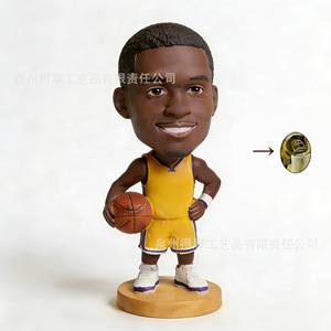 Lakers Star <b>Bobblehead</b> Figurine Resin Basketball Player Decorative Gift Modern Art Doll - Product Image 3