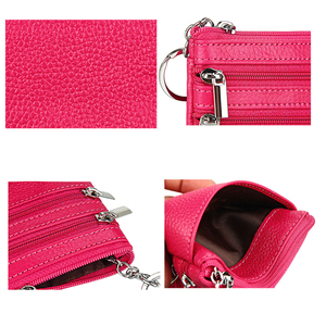 すぐに発送可能 ジッパーポーチ カジュアルレザーコインパースポーチ - Product Image 5