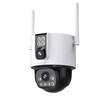 Caméra PTZ double objectif Botslab W315, résolution 2.7K, capteur CMOS 8MP, résistante aux intempéries, prise en charge Cloud/NVR/carte mémoire, scènes IA