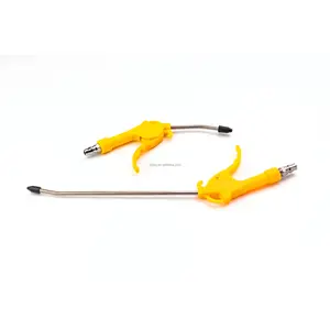 Air Blow Gun with 10 inch Long Angled Nozzle,High Volume Powerful Aluminium Alloy Pneumatic Dust Removing Gun Air Blow Accessory